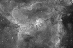 Nbuleuse du coeur - IC1805 - partie centrale en Halpha